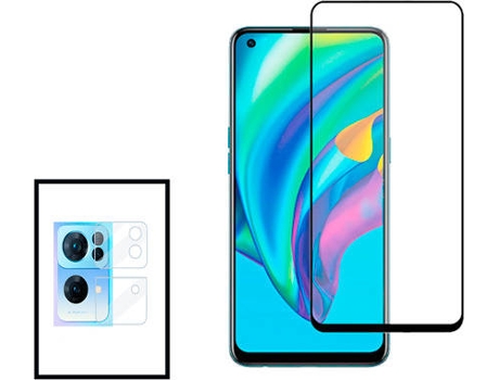 Kit Carcasa + Protector de Pantalla Oppo Reno7 Pro 5G GIFT4ME Transparente y Negro
