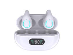 Auriculares abiertos con clip, inalámbricos Bluetooth 5.3 con ganchos, 80 horas de reproducción, con estuche de carga.