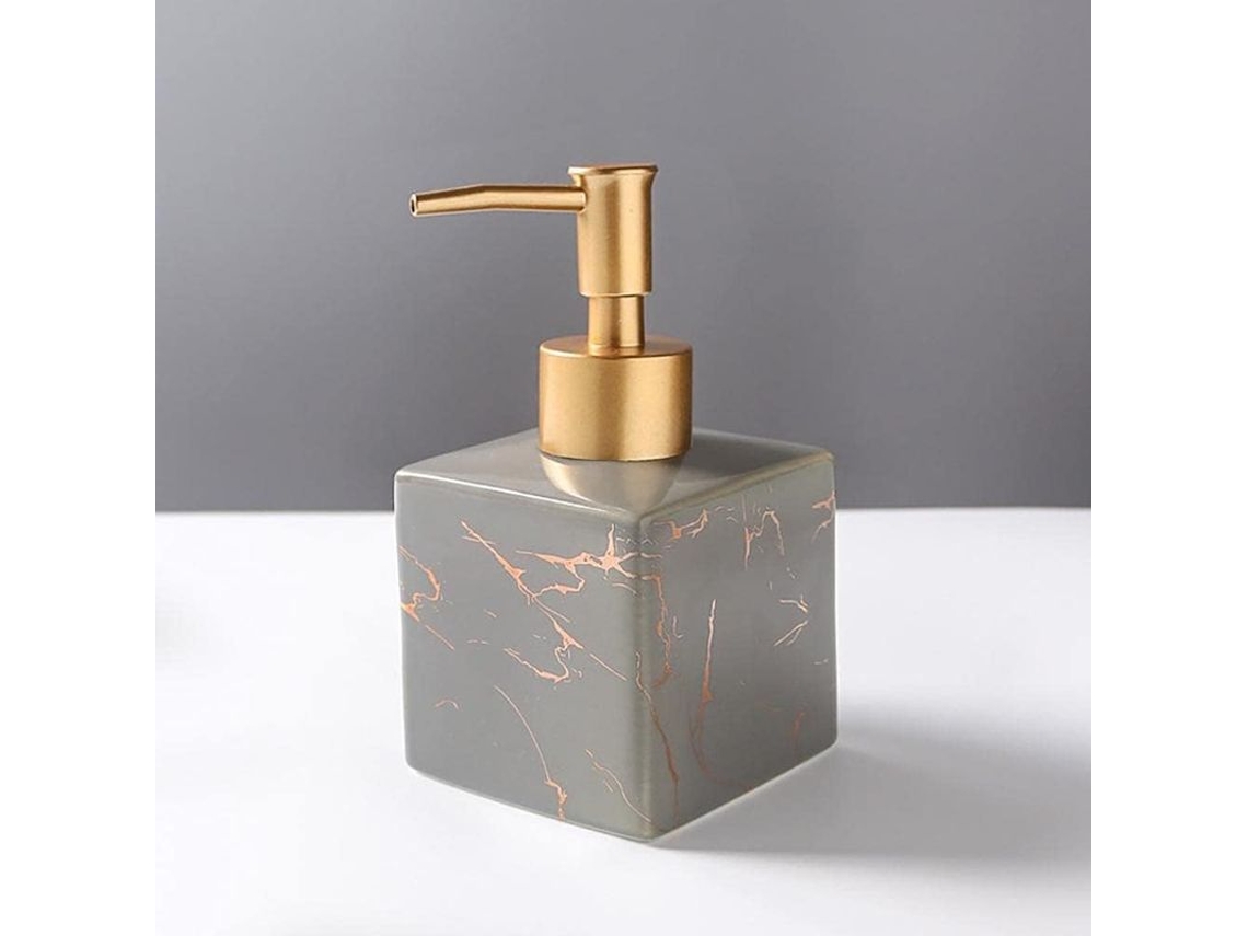 2026-dispensador De Jabón De Cerámica Con Textura De Mármol Gris Para Lava Manos Lotion Liquida 240ml