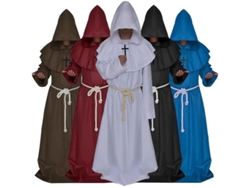 Disfraz De Monje Adulto Con Capa Con Capucha, Sacerdote Medieval, Fiesta De Cosplay, Halloween, Carnaval