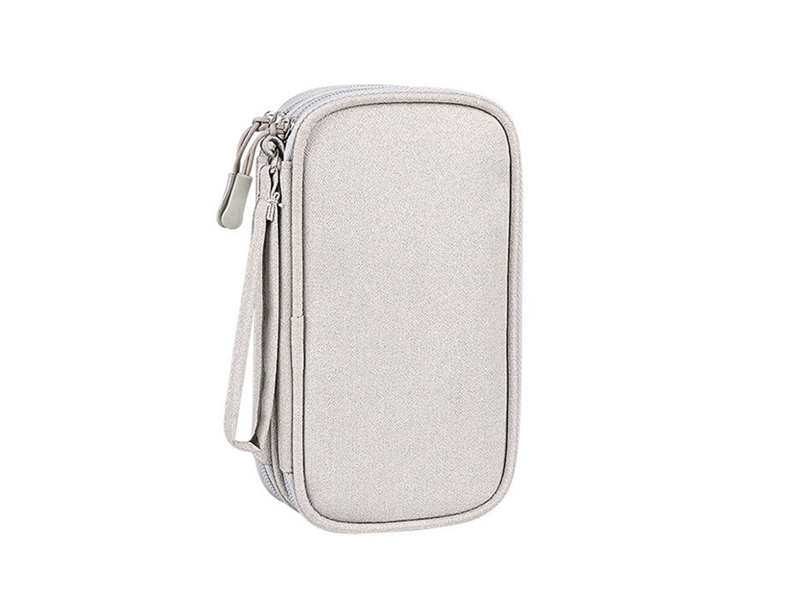 Organizador universal de dispositivos electrónicos, de nailon resistente, para suministros para diabéticos, diseño de doble capa y asa fácil de llevar.