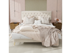 Cama Moderna 140x200 - Cabecero Suave Y Cómodo, Sin Barra Elevadora - Beige
