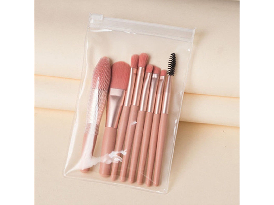(rosa) Juego De 8 Brochas De Maquillaje Suaves Y Esponjosas, Herramientas De Maquillaje