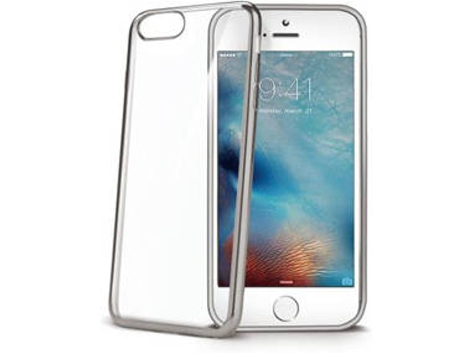 Funda iPhone 7 CELLY Láser Plateado