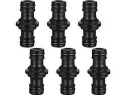 Conector Doble Macho Para Unir Mangueras De Jardín (negro) - 6 Unidades