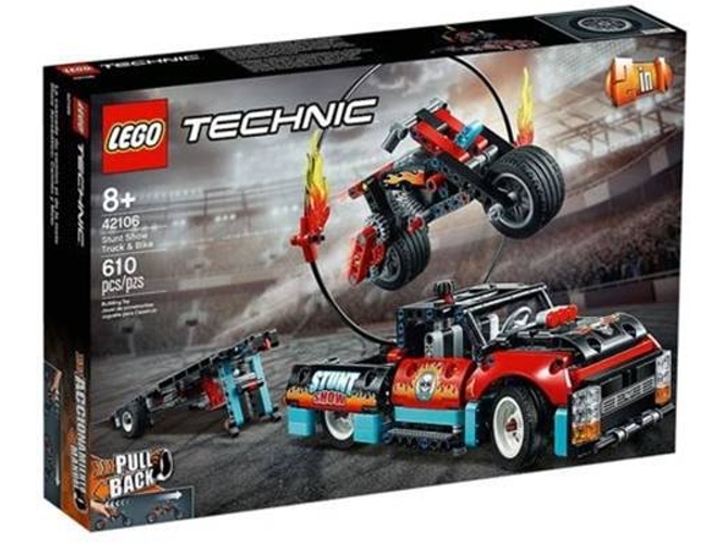 LEGO Technic: Espectáculo de acrobacias con camiones y motos - 42106 (Edad Mínima: 8 - 610 Piezas)