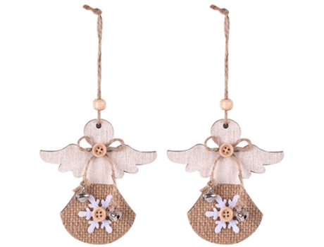 Colgante de madera de Navidad, decoración de colgante pequeño de árbol de Navidad, estilo 6