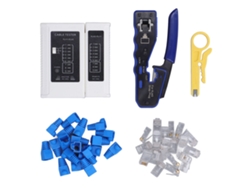 Kit De Herramientas De Crimpeo Rj45 Passthrough Todo En Uno Para Ethernet Cat5e Cat6 Cat6a Conectores 8p8c