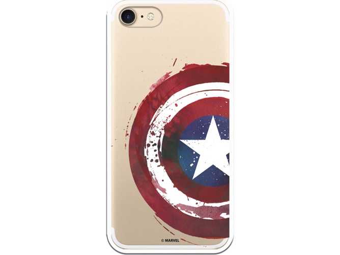 Carcasa iPhone 7, 8 MARVEL Capitán América Transparente