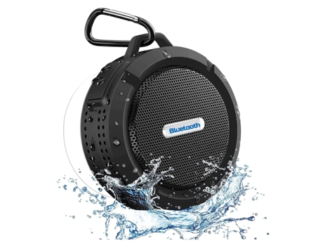Mini Altavoces de Ducha Altavoces Bluetooth Portátiles Resistentes al Agua Ip65 y Tecnología Estéreo Inalámbrica Verdadera y Dsp Negro BISBISOUS
