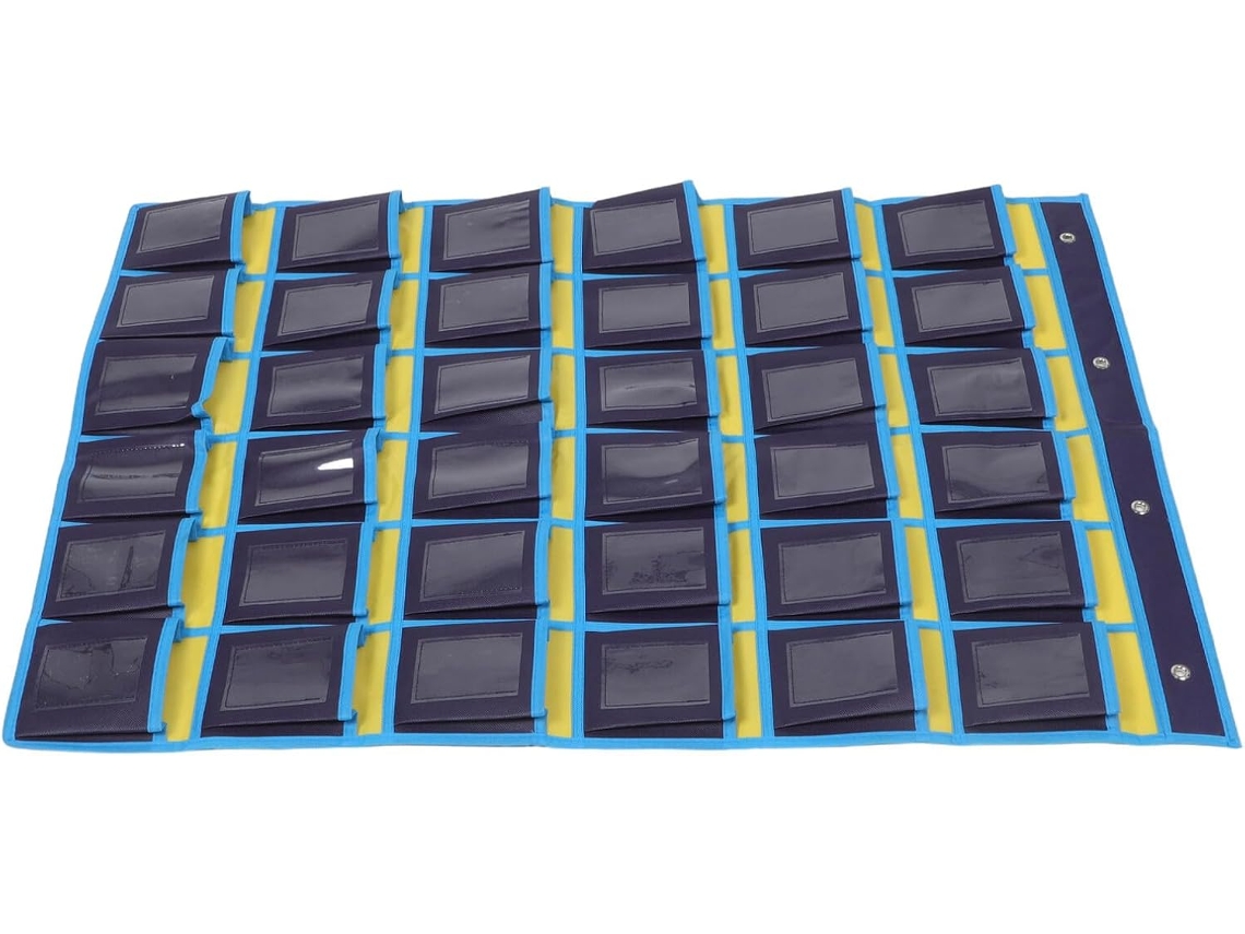 Soporte Pared Teléfono Móvil Organizador Colgante 36 Bolsillos Amarillo Almacenamiento Portátil Calculadora