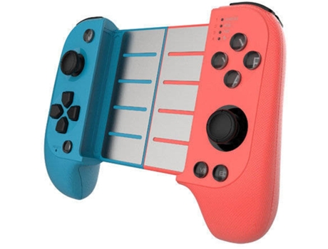 Controlador de jogo móvel - gamepad controlador telescópico sem fio bluetooth para telefone android com joystick flexível(vermelho azul)