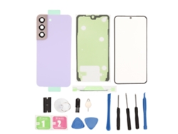 Cubierta Trasera De Cristal Para Samsung Galaxy S22 Morado, Kit De Repuesto De Carcasa Y Puerta Exterior