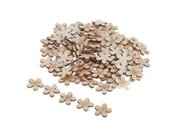Omni-300 Piezas Adornos De Madera Flor Vacíos Para Manualidades Decoración Fiestas Diy