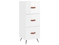 Maison Exclusive - Aparador De Madera Contrachapada Blanco Brillante 34,5x34x90 Cm