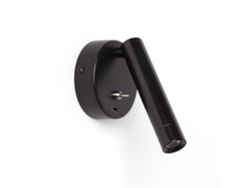 Lámpara De Pared Con Luz De Lectura Led 2.5w Metal Y Puerto Usb Gazny Preto Mate