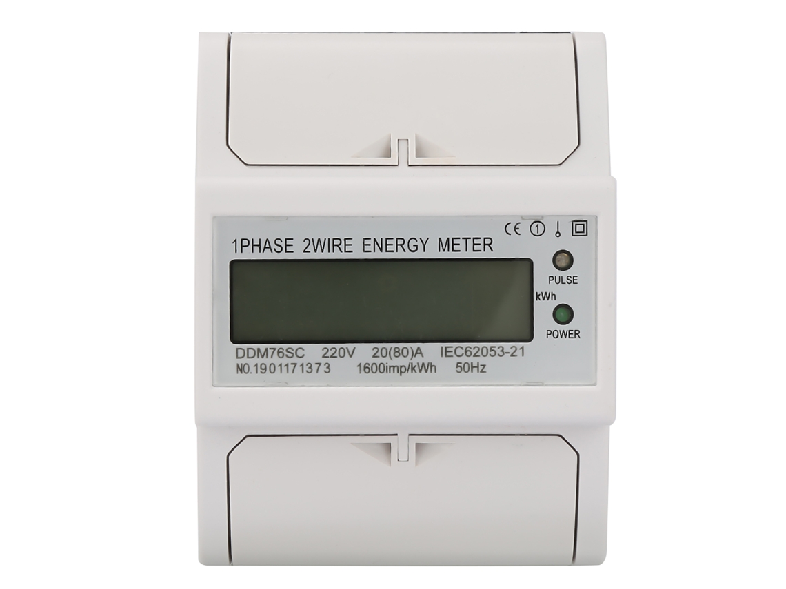 Medidor De Energía Eléctrica Lcd De 4 Pines Para Riel Din, Consumo Kwh Ddm76sc 20-80a
