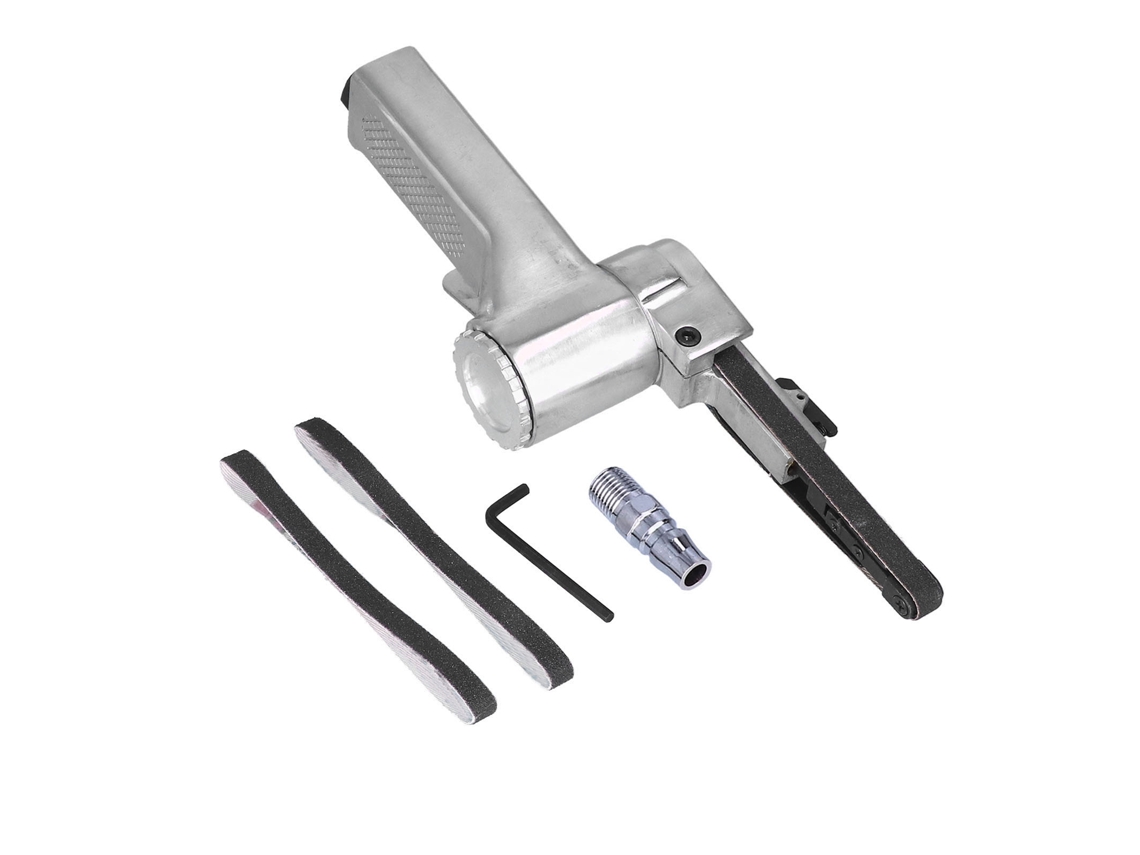Lijadora Neumática De Banda Con Pulidora De Banda De 1 Pulgada Kp-699 10x330 Mm Estilo Japonés Para Madera, Metal Y Plástico.