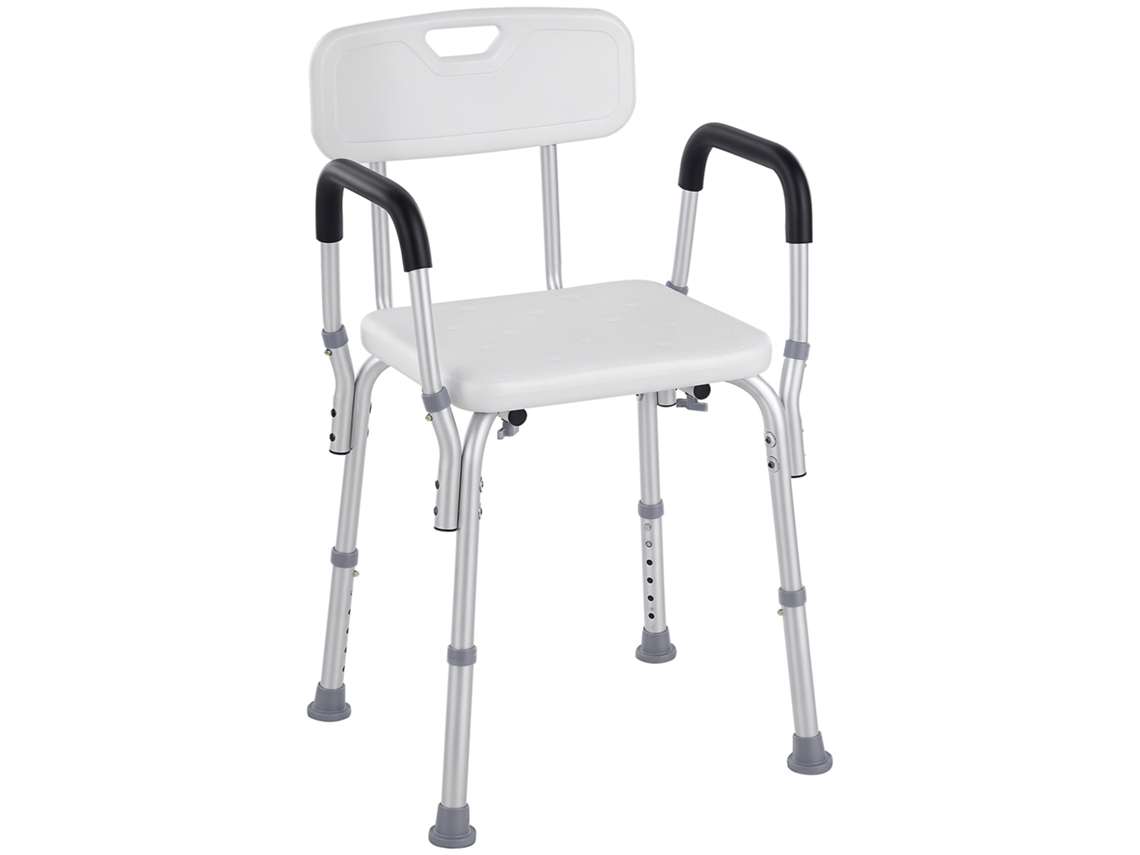 Silla de ducha ergonómica con altura ajustable, 136 kg
