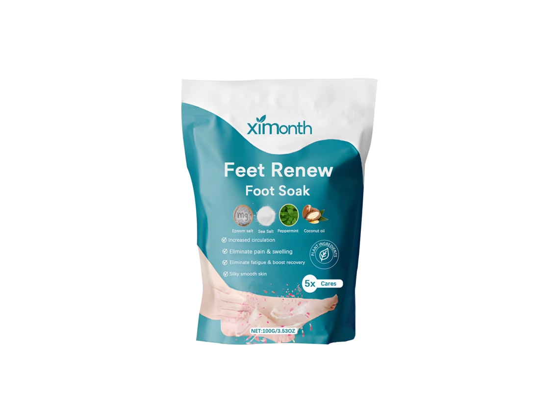 Baño de pies con sal glicerinada: relajante y revitalizante.