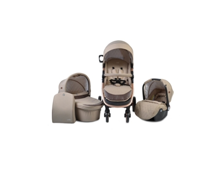 Carrito de Bebé Trío CANGAROO Nobre Beige (Peso Máx: 22 kg - 94 x 58 x 108 cm)