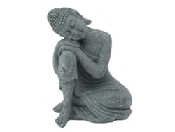 Estatua De Buda De Arena Verde, Escultura Decorativa Para Sala De Estudio O Patio 7135k-05