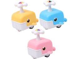 Juego De 3 Coches De Empuje Con Forma De Ballena (pilas No Necesarias) Para Niños Y Niñas.