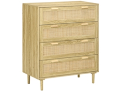 VPMKP - Conjunto de 2 mesitas de noche de pared Homcom, cajón deslizante, nicho, tablero roble claro, blanco