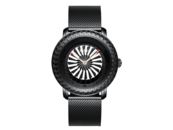 Reloj De Cuarzo Impermeable De Moda Para Hombre (negro)