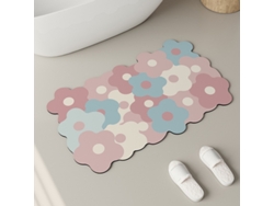 Alfombra de Baño LUUCOZK Antideslizantes Absorbentes Decoración Baño Secado Poliéster Azul (60x90cm)