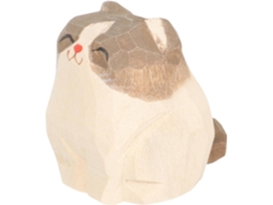 Adornos Gato Tallados Madera 3 Piezas, Decoración Para Amantes Gatos, Mascota Calico,