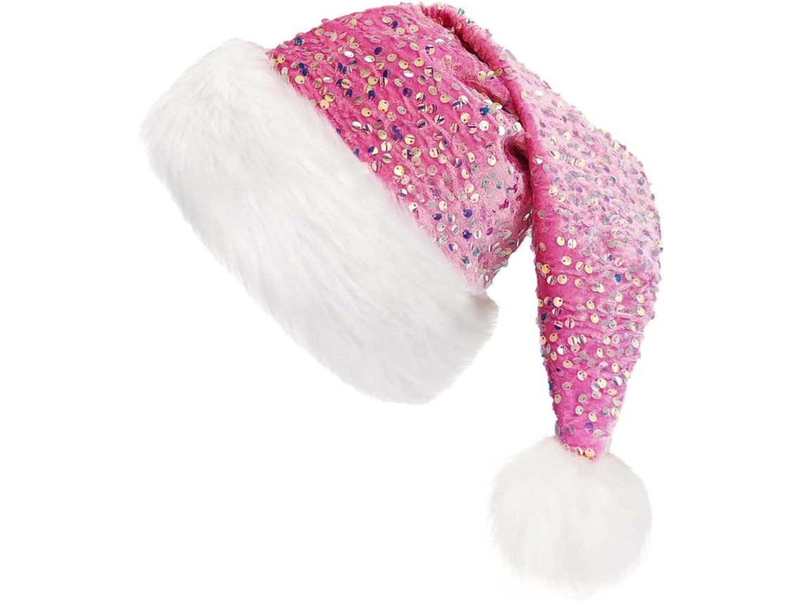 Gorro De Papá Noel Unisex, Suave Y Cálido, Hecho De Felpa Gruesa, Ideal Como Regalo De Año Nuevo Para Mujeres.
