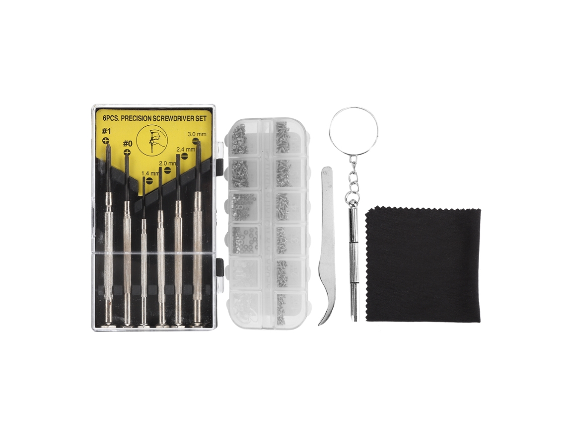 Kit De Reparación De Gafas Con Destornillador, Pinzas Y Piezas Para Mantenimiento Óptico.