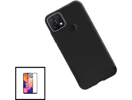 Carcasa + Soporte Oppo A15 PHONECARE Silicona Líquida Negro 74714