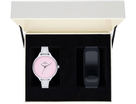 Conjunto Reloj + Reloj de Actividad RADIANT Mujer (Acero Inoxidable - Plateado)