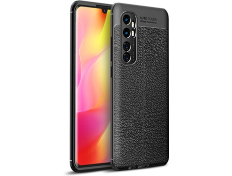 Carcasa Xiaomi Mi Note 10 Lite Rugged Leather Negro