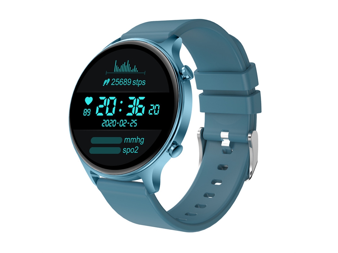Smartwatch DS30 Monitor de frecuencia cardíaca y presión arterial, podómetro y múltiples modos deportivos, azul GODTVAGT
