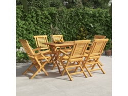 Sillas de jardín plegables (6 unidades, 56 x 63 x 90 cm), teca maciza, DKD Home Decor