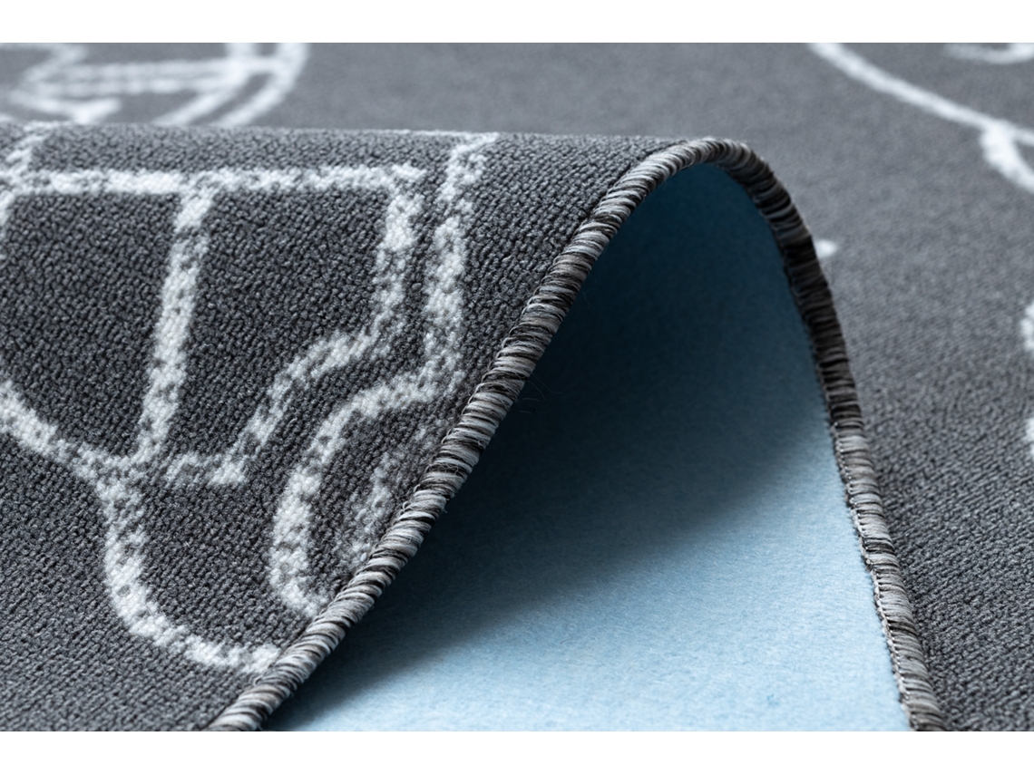 Alfombra Para Niños Toys Juguetes, Divertido - Gris (100 x 250 cm)