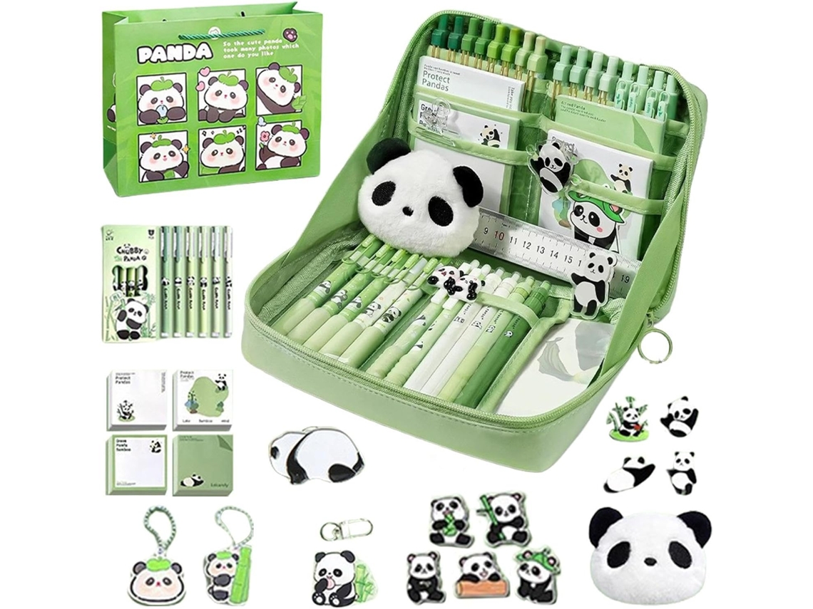 Lindo Kit De Tiles Escolares Bol Grafos Con Notas Adhesivas Dise O Panda Para Jard N Infantes Escuela Secundaria Ni As Y