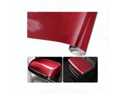 Película adhesiva de PVC impermeable 6D para coches, 30x100 cm, para motocicletas y automóviles, HENTEN HOME, Rojo