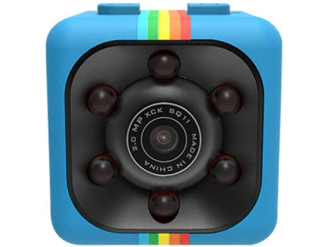 Cámara de seguridad Yizhood Mini HD 1080P con visión nocturna y detección de movimiento para interiores (azul)