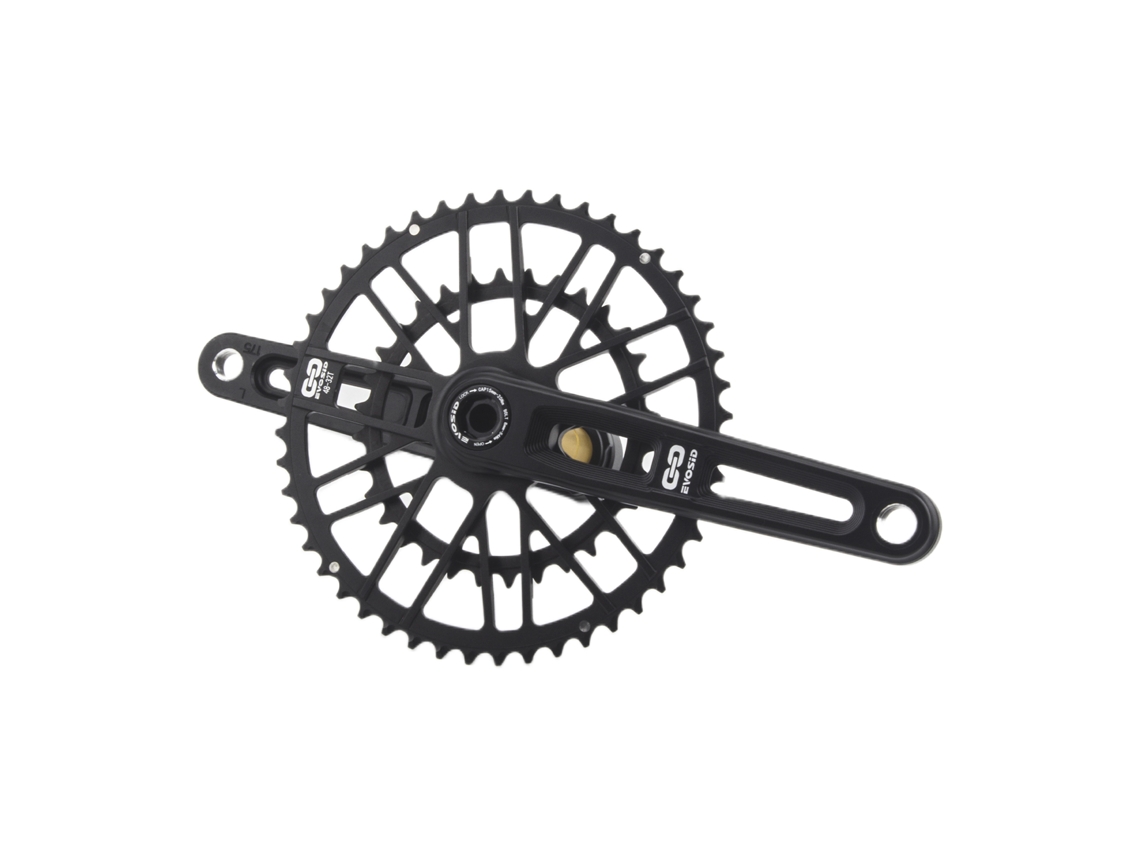 Juego de bielas Evosid para bicicleta de grava (46/30 dientes, 48/32 dientes, montaje directo, 12 V, GXP, compatible con Vayotoy)