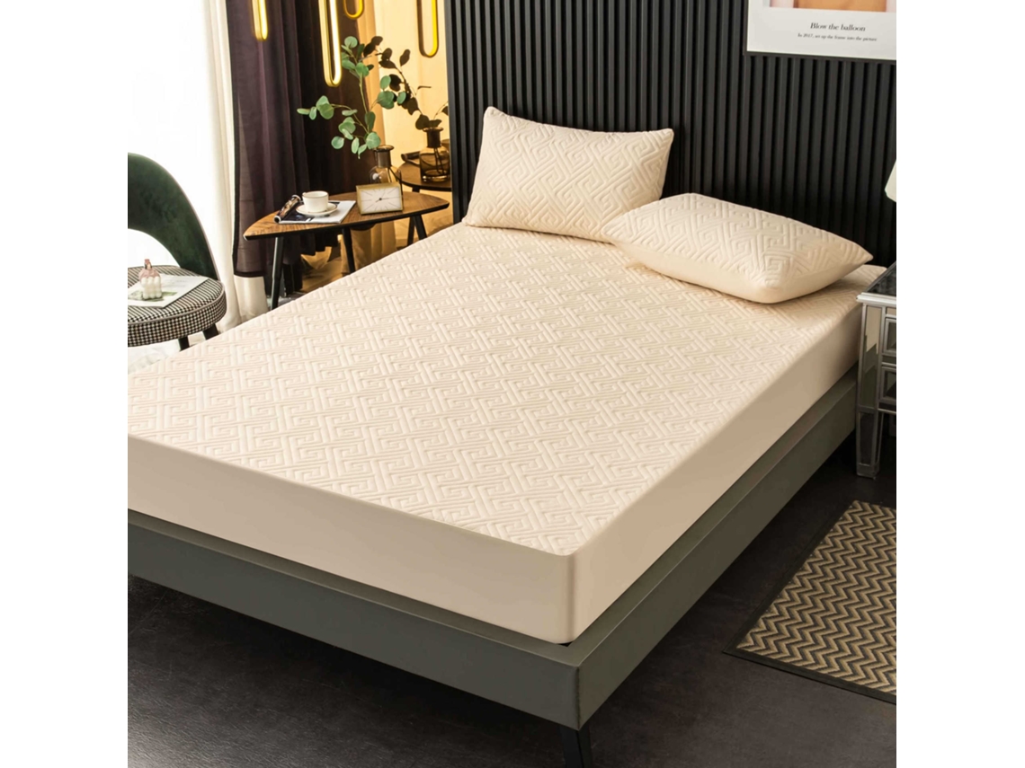 Protector de colchón, protector de almohada (2 piezas) (para camas de 150x200 cm) Damasco Siurn (1 pieza)