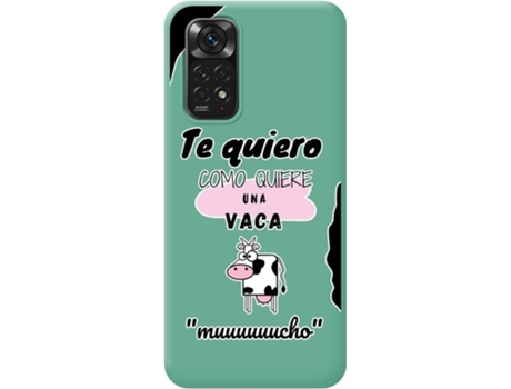 Carcasa Xiaomi Redmi Note 11 TUMUNDOSMARTPHONE Silicona Líquida Dibujos Vaca Verde