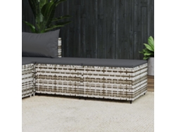 Reposapiés de jardín con cojines, 2 piezas, ratán gris, Wsd93888 Lovely Home