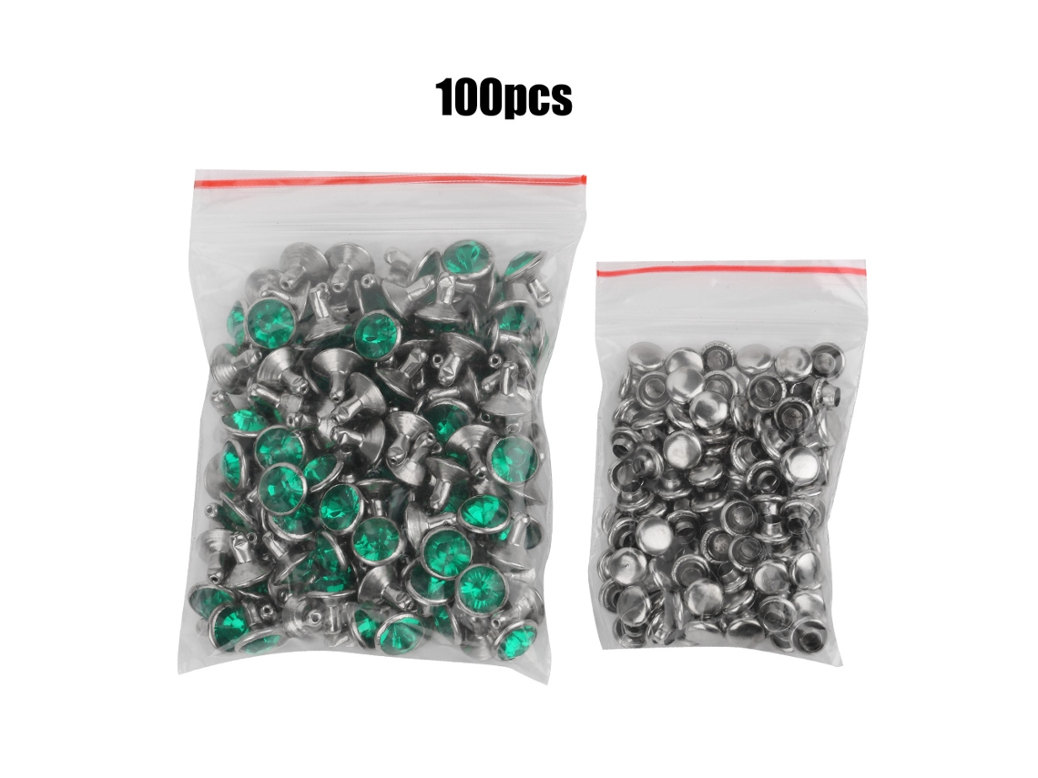 Diamante Acrílico De 8 Mm Con Borde Plateado Esmeralda, Accesorio Para Decoración De Ropa Diy