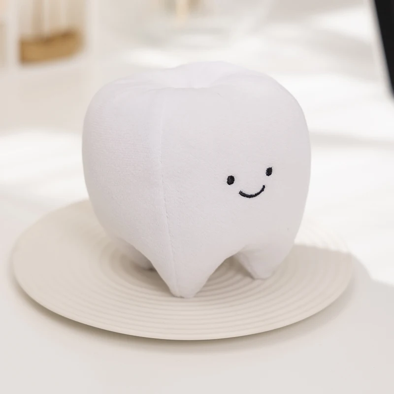 (dientes De 10 Cm) Lindo Juguete Dental De Peluche, Suave Y Esculpido.