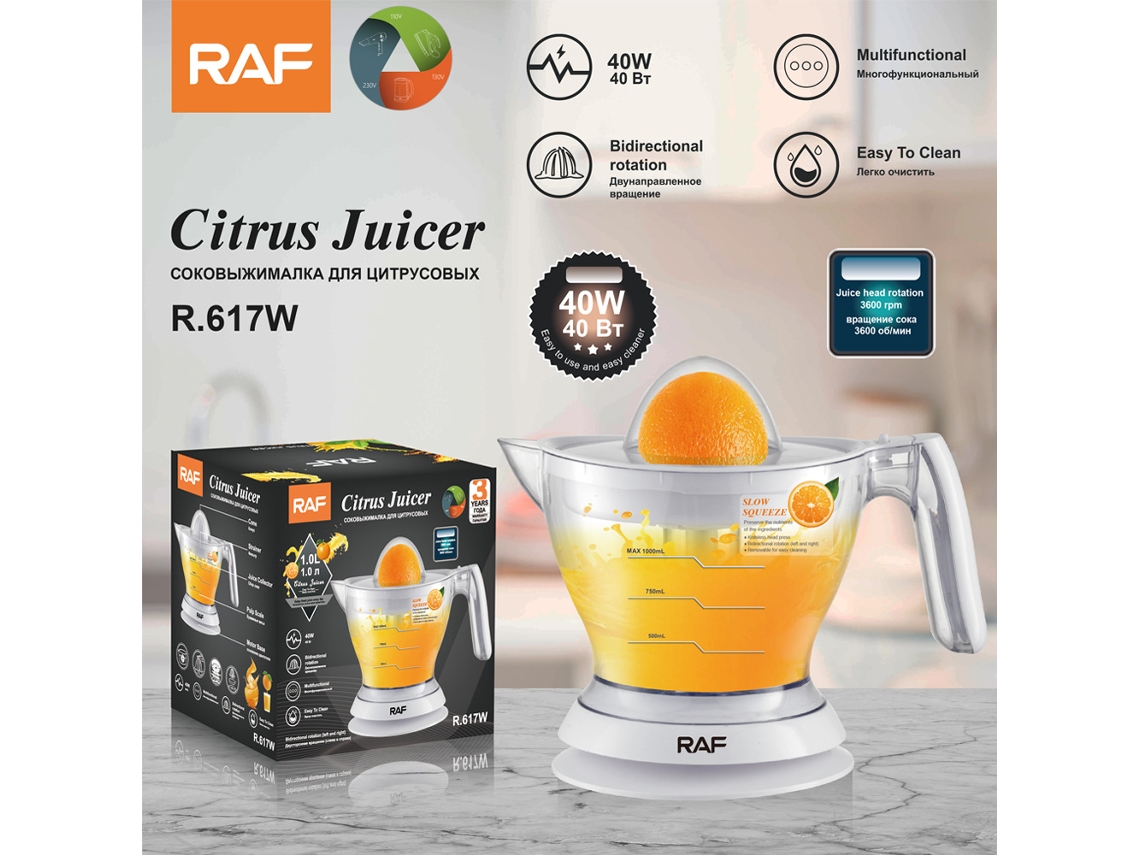 Juicer MDUG Automático para Frutas, Pequeno, Branco