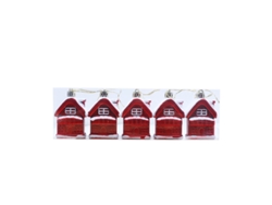 Adornos navideños, colgantes pequeños, casas en miniatura para regalos navideños Yunzii (paquete de 5)